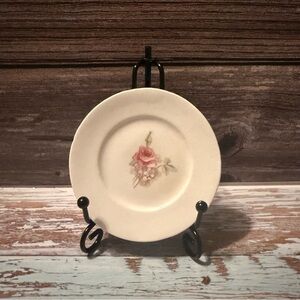 Vintage butter pat pink rose